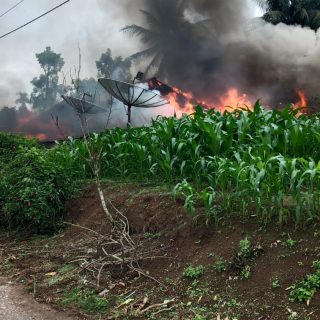 Satu unit rumah ludes di lalap si jago merah di desa pegagan julu VIII