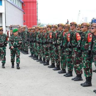 Pangdam I/BB Menyambut Kedatangan Prajurit Yon Arhanud 11/WBY Satgas Perbantuan Satuan Organik Dan Maluku Utara