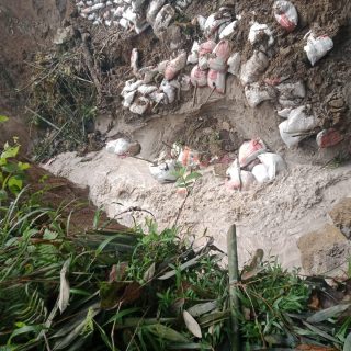 Akibat Curah Hujan,Aek Galian Juma Teguh Longsor