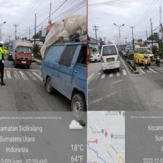 Sat Lantas Polres Dairi Lakukan Pengaturan di Beberapa Lokasi Seputaran Kota Sidikalang
