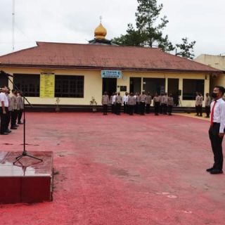 Kapolres Dairi Memimpin Apel Pagi,Ini Pesan Kapolres..!!