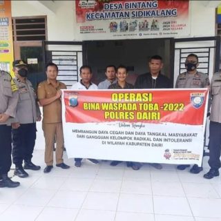 Sat Binmas Polres Dairi Berikan Penyuluhan Cegah Radikalisme Di Kantor Desa Bintang Dalam Ops Bina Waspada