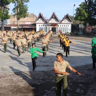 Jalin Sinergitas TNI-POLRI, Polres Dairi Gelar Olahraga Bersama&nbsp;