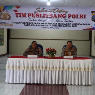 Polres Dairi Terima Kunjungan Tim Puslitbang Polri