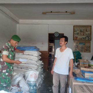 Cek Ketersedian Pupuk Bersubsidi,Babinsa Koramil 01 Sumbul Datangi Kios Pupuk