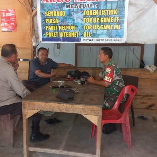 Kompak,Babinsa Bersama Bhabinkamtibmas Komsos Dengan Kepala Desa