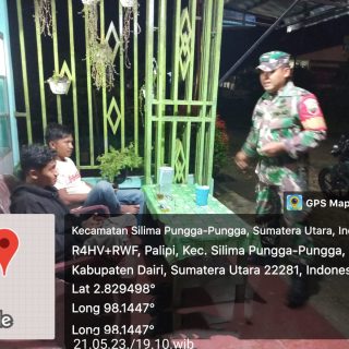 Prajurit Petarung,Babinsa Tak Kenal Lelah Untuk Kamtibmas Malam Hari Di Wilayah Binaan