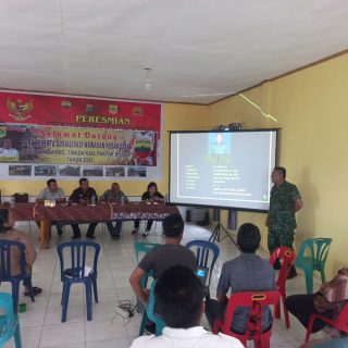 Danramil 06 Kerajaan Sosialisasi materi  Wawasan Kebangsaan Di Desa Tinada