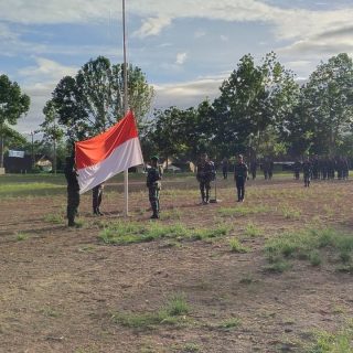Personil Koramil 03/Parongil Gelar Upacara Bendera,Tampil Sebagai Petugas Upacara
