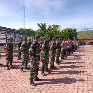 Menjelang Pemilu Serentak,Personil Kodim 0206 Dairi Gelar Apel Siskamling SeKabupaten Pakpak Bharat