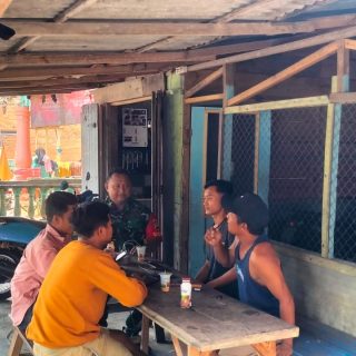 Bainsa Koramil 05 Tanah Pinem,Komsos Dengan Tokoh Pemuda