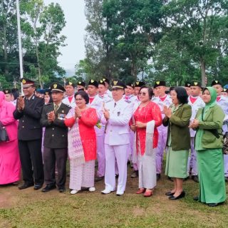 Personil Koramil 05 Tanah Pinem, Hadiri Pelaksanakan Upacara HUT RI Ke 78