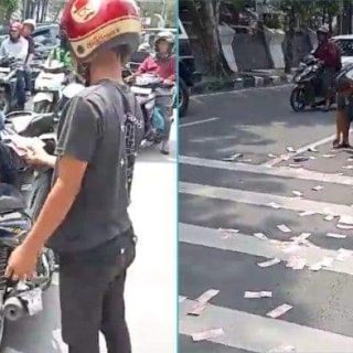 Heboh..!! Hujan Uang Pecahan Rp 100 Ribu Di Medan