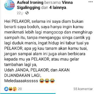 Merasa Dicemarkan Nama Baiknya,Nirwana Silalahi  Warga Perumnas Laembulan Adukan Akun Facebook an.Vinna Sigalingging