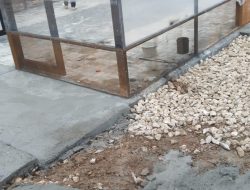 Kondisi jaring besi yang sudah berkarat