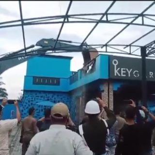 Diskotik Sky Garden Binjai Akhirnya Berhasil Dirobohkan