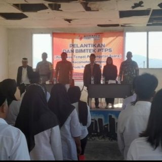 Wakili Danramil,Babinsa Koramil 06 Kerajaan Hadiri Pelantikan Sumpah Petugas PTPS