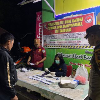 Polres Dairi Tes Urine 15 Pengendara di Pos Pengamanan TWI Sitinjo