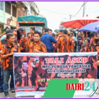 Ultah PP ke- 65, MPC Siantar Berikan Tali Asih Bagi Pedagang Korban Kebakaran Pasar Horas