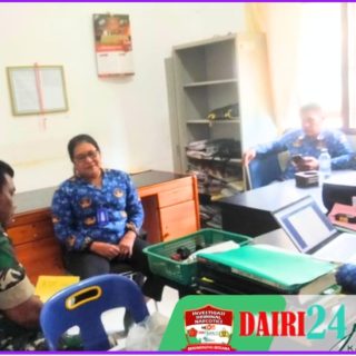 Babinsa Koramil 05/ TP Komsos Bersama ASN Kantor Camat Tanah Pinem