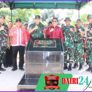 Danrem 022 Pantai Timur Resmikan Pembangunan Jalan Rindung – Suka Mulia Tanjung Pinggir 