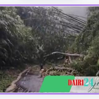 Akses Jalan Tiga Lingga – Kuta Buluh Lumpuh Total Diakibatkan Longsor