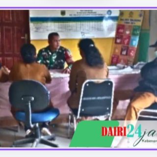 Jalin Silaturahmi, Babinsa Giat Komsos Dengan Perangkat Desa