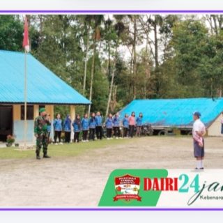 Jadi Inspektur Upacara di Sekolah, Babinsa Beri Motivasi Kepada Siswa Siswi SMPN 5 Satu Atap