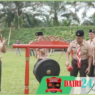 Danbrigif 7/ RR Buka Kemah Bela Negara Pramuka Sumut 2024