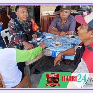 Komsos Dengan Tokoh Masyarakat, Babinsa Beri Himbauan Kamtibmas