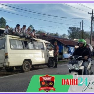 Babinsa Koramil 01/ Sumbul Peduli Keselamatan Pelajar