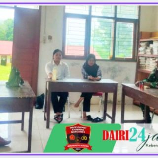 Babinsa Koramil 05/ TP Kunjungi SD Negeri 033779 Desa Suka Dame