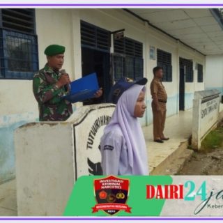 Babinsa Koramil 05/ TP Jadi Pembina Upacara di SMP Negeri 1 Tanah Pinem