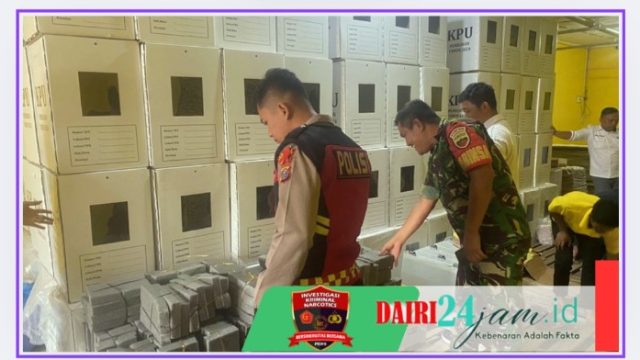 Babinsa Koramil 07/ Salak Laksanakan Monitoring Gudang Logistik KPU Pakpak Bharat