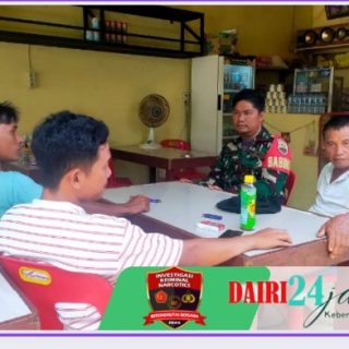 Sertu Hasanadi Komsos Bersama Warga Desa Kuta Buluh