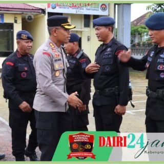 Kapolres Dairi Lepas Personil Brimob Polda Sumut