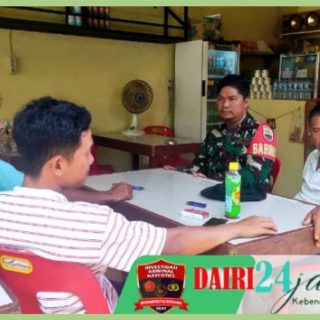 Manfaatkan Warung Kopi, Babinsa Koramil 05/ Tanah Pinem Komsos Bersama Warga Binaan