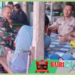 Babinsa dan Bhabinkamtibmas Komsos Bersama Dengan Warga