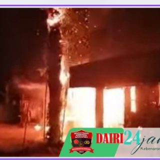 Diduga Korslet Arus Pendek, 1 Unit Rumah Hangus Terbakar Di Desa Kaban Julu