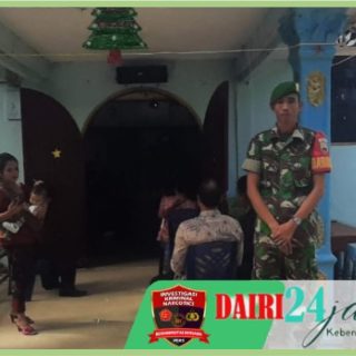 Babinsa Koramil 05/ Tanah Pinem Laksanalan Pengamanan Ibadah Minggu di Gereja GBKP Kuta Buluh