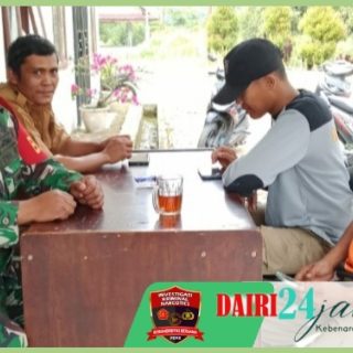 Babinsa Koramil 06/ Kerajaan Jalin Silaturahmi Dengan Perangkat Desa