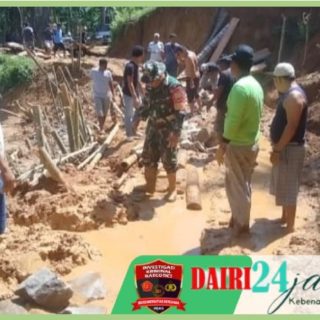 Babinsa Koramil 05/ Tanah Pinem Laksanakan Gotongroyong Bersama Warga Binaan