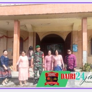 Babinsa Koramil 01/Sumbul Jaga Ketenteraman Ibadah Mingguan di Gereja HKBP resort Sumbul
