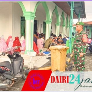 Berikan Rasa Aman Babinsa Koramil 01/Sumbul laksanakan Pengamanan Hari Raya Idul Fitri
