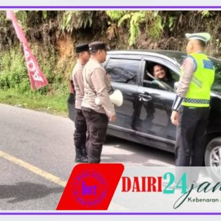 Sat Binmas Polres Pakpak Bharat Sosialisasi Ops Ketupat Toba 2025 Kepada Masyarakat Di Pos PAM Sukaramai.