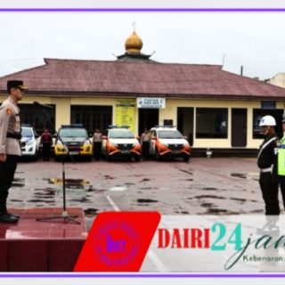 Wujudkan Tertib Lalu Lintas Menuju Indonesia Emas, Polres Dairi Gelar Operasi Toba 2025