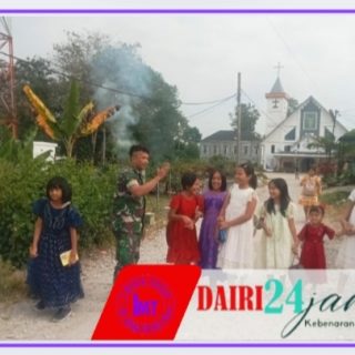 Babinsa Koramil 01/Sumbul Laksanakan Pengamanan Gereja 