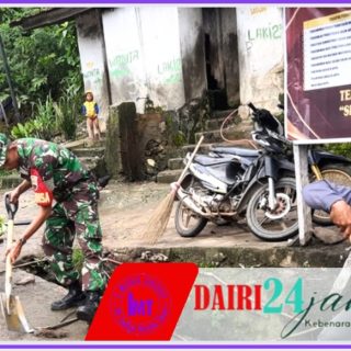 Babinsa Koramil 05/Tanah Pinem Laksanakan Gotong Royong Bersama Warga Binaan