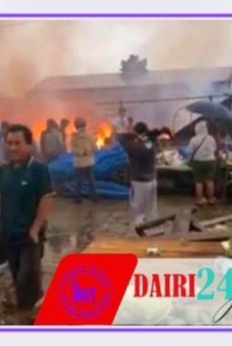 Kebakaran Hebat Menghanguskan Puluhan Lapak Monza Pasar Sidikalang