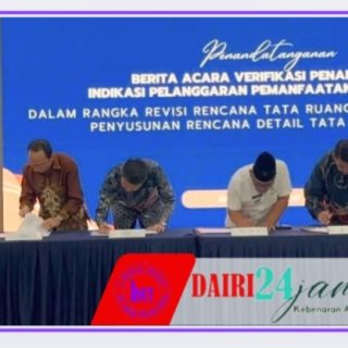Selaraskan Arah Rencana Tata Ruang, Bupati Hadiri Penandatanganan Berita Acara Verifikasi Penanganan IPPR
